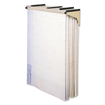 Safco® Sheet File Drop-lift Wall Rack, 12 Hanging Clamps, 43.75w X 11.5d X 7.75h, Sand freeshipping - TVN Wholesale